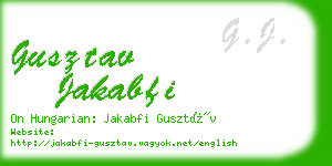 gusztav jakabfi business card